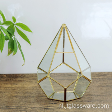 Pentagon Ball Shape Open Glazen Geometrisch Terrarium